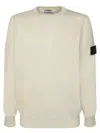Stone Island Wool Blend Sweatshirt With Iconic Logo Patch And Timeless Design