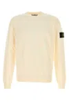 Stone Island Ribbed Crew-neck Cotton Sweater With Long Sleeves In Neutral