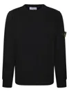 Stone Island Cotton Sweatshirt In Black