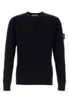 Stone Island Crew-neck Jumper With Ribbed Edges In Blue
