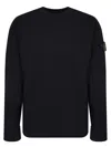 Stone Island Vanisé Brushed Heavy Cotton Sweatshirt In Blue