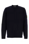 Stone Island Round Neck Jumper With Raglan Sleeves In Black