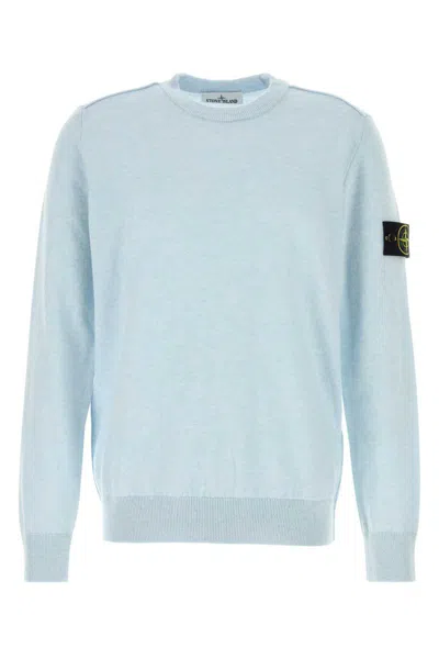 Stone Island 5100005 Gauzed Effect Soft Organic Cotton And Nylon In Sky Blue