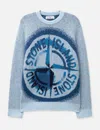 Stone Island Wool-blend Crew-neck Sweater In Blue