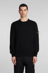 STONE ISLAND KNITWEAR IN BLACK COTTON