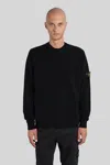 Stone Island Vanisé Brushed Heavy Cotton Sweatshirt In Black