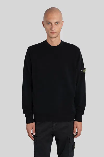 STONE ISLAND KNITWEAR IN BLACK WOOL