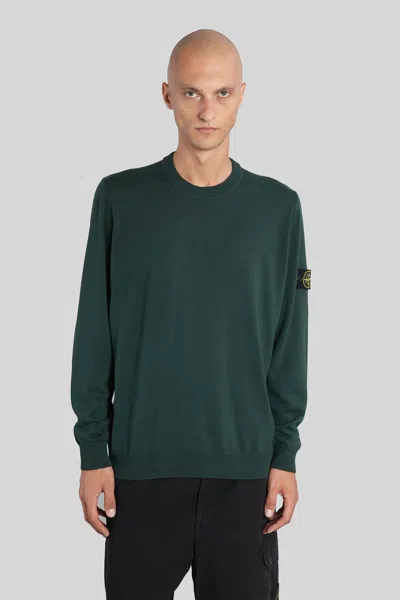 STONE ISLAND KNITWEAR IN GREEN WOOL