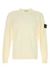 Stone Island Relaxed Fit Long-sleeve Crewneck Sweatshirt With Distinctive Patch Logo In Neutral
