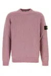 Stone Island Soft Wool Blend Crew Neck Sweater In Pink