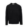 Stone Island Ribbed Crewneck Sweater With Long Sleeves In Black