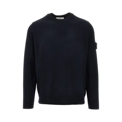 STONE ISLAND L CREWNECK SWEATER WITH LOGO BADGE