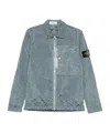 Stone Island Blue Nylon Metal Econyl Overshirt In Blue