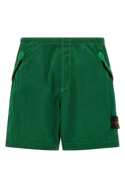 Stone Island L100008 Bermuda Shorts In Green