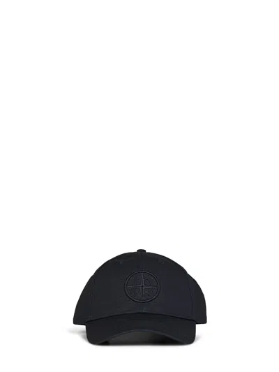 Stone Island L2s159100013s0248v0029 Cotton Rep Baseball Cap In Black