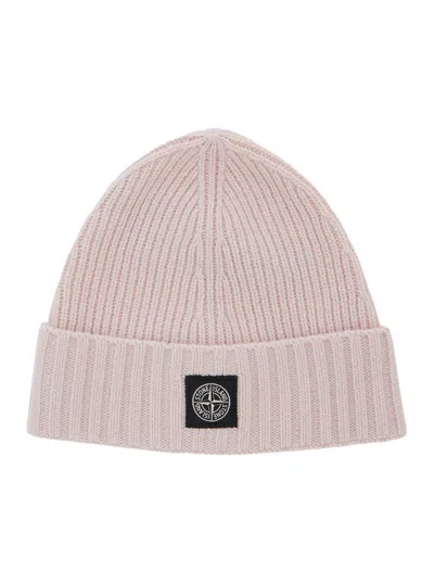 Stone Island Kids'  L2s16n100003s00m3 Ribbed Knit Beanie In Pink