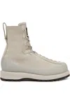 Stone Island Suede Leather Ankle Boots In Gray