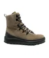 Stone Island Lace-up Suede Boots In Green