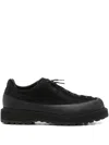 Stone Island Textured Black Sneakers With Suede Upper In Black