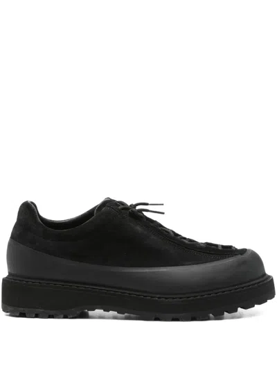 Stone Island Lace-up Suede Sneakers In Black