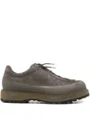 Stone Island Lace-up Suede Sneakers In Green