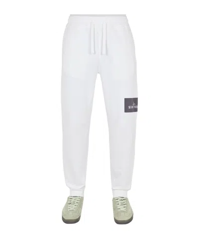Stone Island Lace-up Sweatpants In White