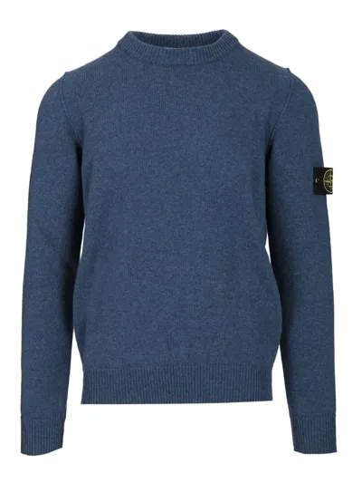 Stone Island Lambswool Crewneck Sweater In Multi
