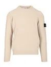 Stone Island Lightweight Geelong Wool Sweater In Multicolor