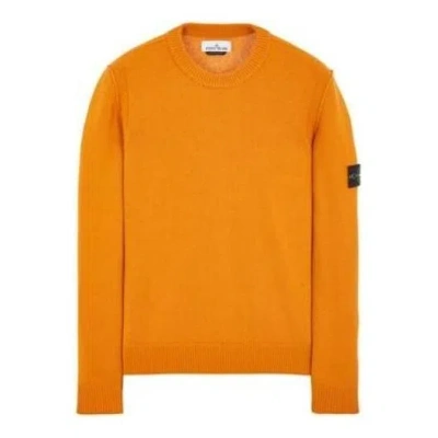 Stone Island Lambswool Crewneck Sweater 'rust'