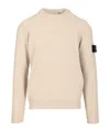 Stone Island Lightweight Geelong Wool Sweater In Neutral