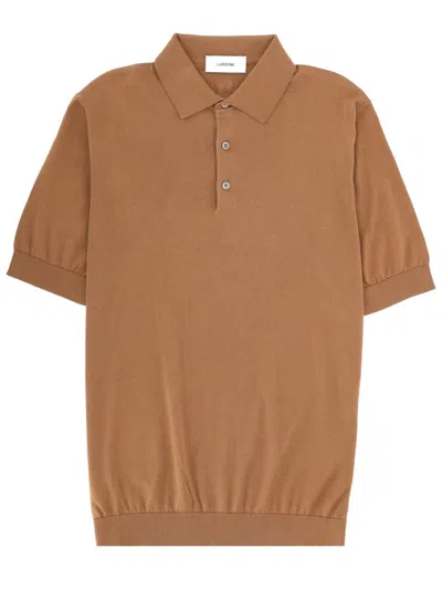 Stone Island Lardini Cotton Polo In Brown