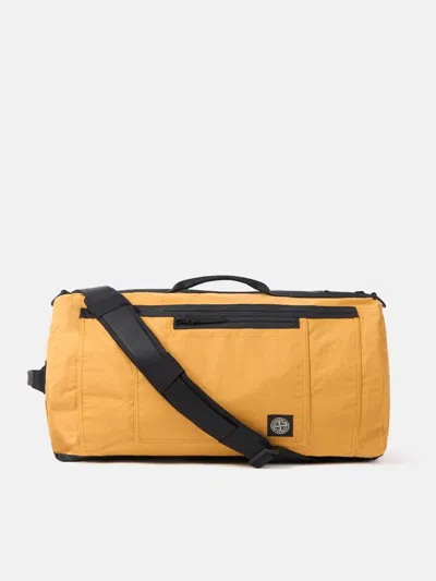 Stone Island Large Duffle Bag In Yellow