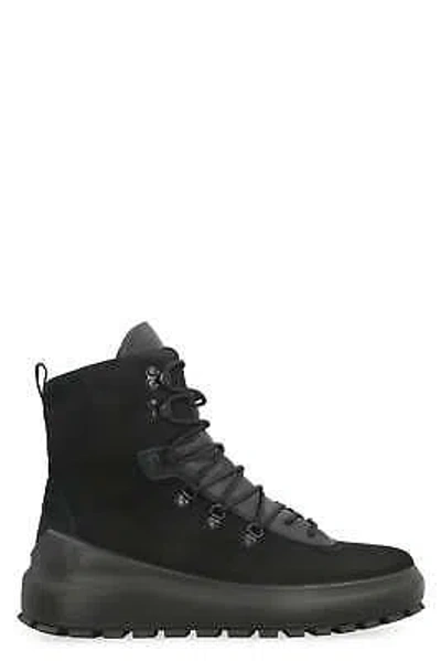 Pre-owned Stone Island Leather Lace-up Boots 39 It In Black