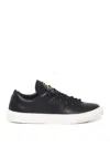 Stone Island Low Top Suede Sneakers In Black