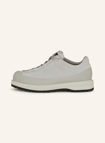 Stone Island Leather Sneakers In Gray