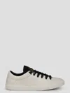 Stone Island Logo-patch Leather Low-top Sneakers In White