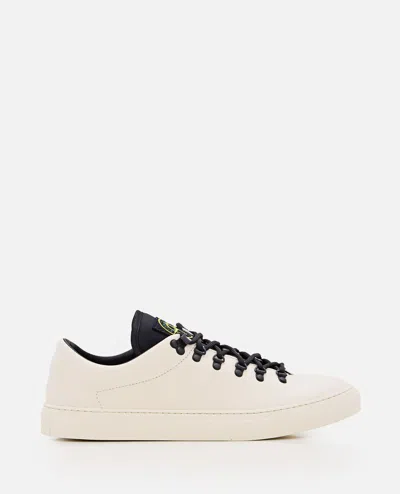 Stone Island Leather Sneakers In White