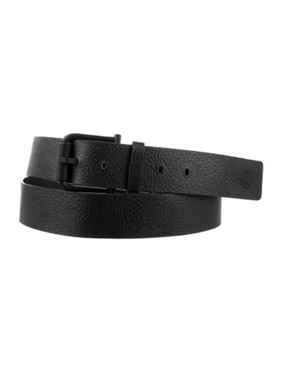 Pre-owned Stone Island Leather Waist Belt In Black