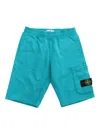 Stone Island Light Blue Bermuda In Green