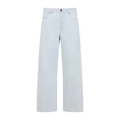 Stone Island Light Blue Cotton Pants
