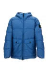Stone Island Garment Dyed Crinkle Reps Ny Recycled Nylon Short Parka In Blue