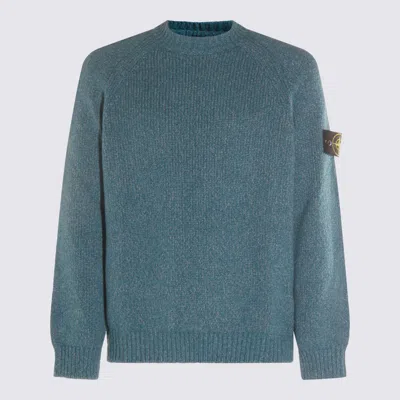 STONE ISLAND LIGHT BLUE WOOL KNITWEAR