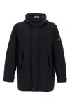 Stone Island Light Compact Touch Poly-tc Casual Jackets And Parka Blue In Black