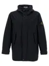 Stone Island Light Compact Touch Poly-tc Casual Jackets And Parka Blue In Blue