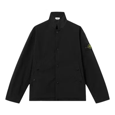 Pre-owned Stone Island Light Compact Touch Poly-tc Coach Jacket 'black' | Men's Size L