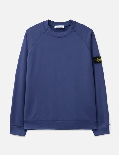 Stone Island Light Cotton Fleece Sweatshirt In Purple