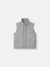 Stone Island Light Gray Button-zipper Vest