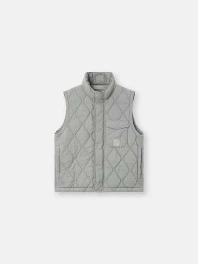Stone Island Light Gray Button-zipper Vest