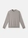 Stone Island Light Gray Sleeve Logo Patch Sweater
