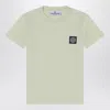 Stone Island Light Green T-shirt With Logo Patch In Green